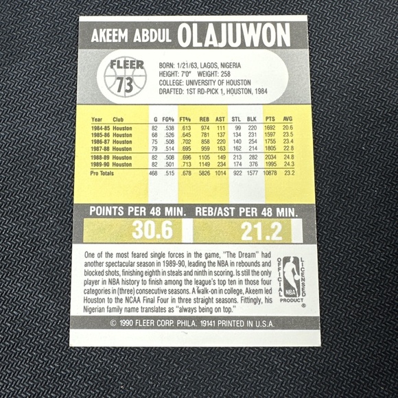 Houston Rockets Hakeem Olajuwon/Yao Ming 9 card lot - Picture 5 of 15